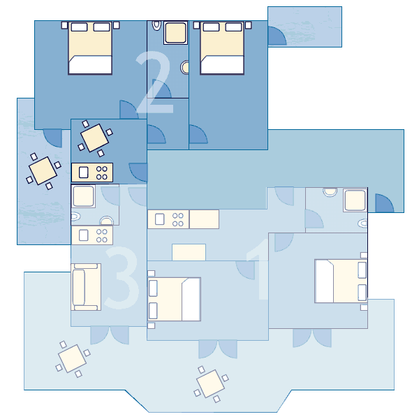Grundriss der Ferienwohnungen - 2 - 4+1